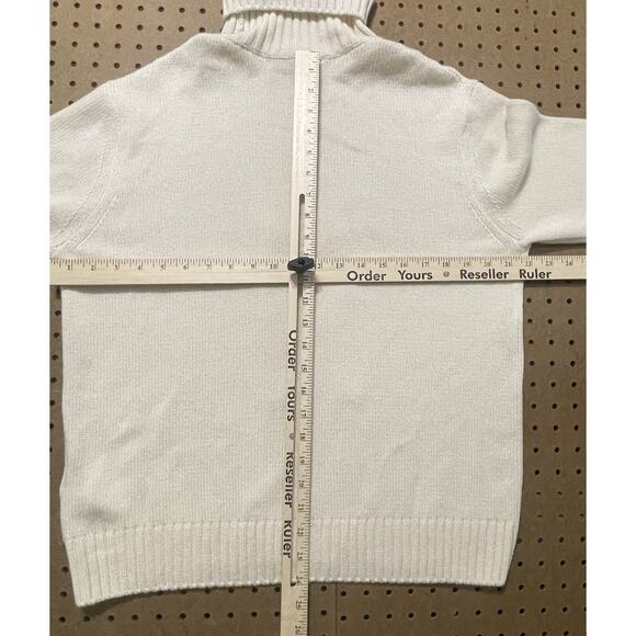 NWOT Ralph Lauren Purple Label Sweater Womens Large Ivory Rancher Bear Cashmere - Picture 9 of 12